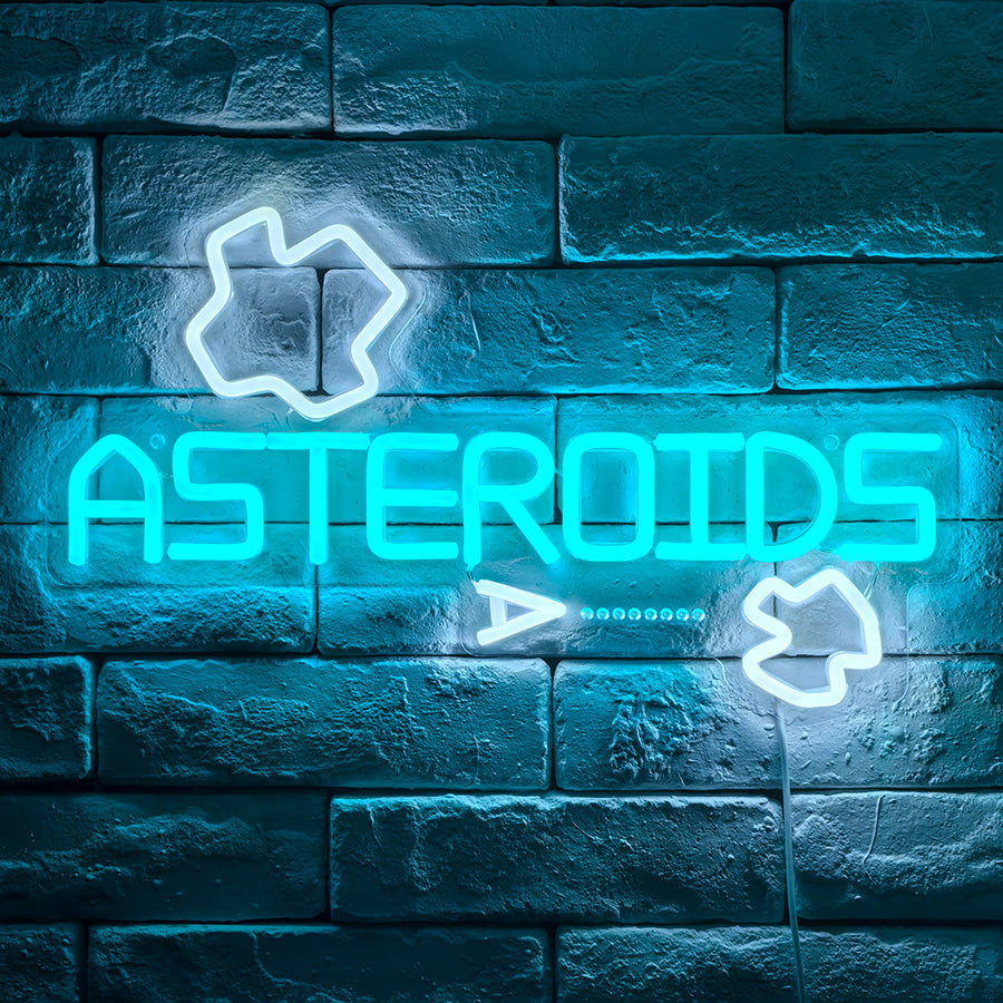 Asteroids Neon LED Sign (16" x 9")
