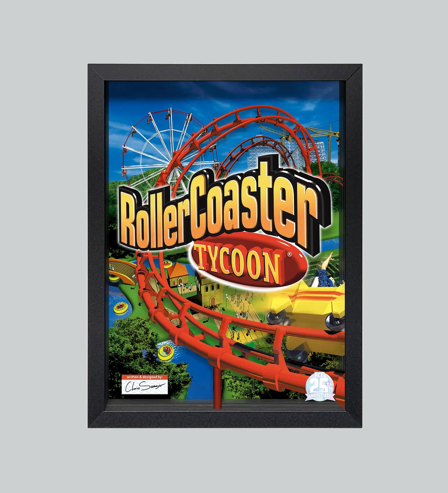 Rollercoaster Tycoon Shadowbox Art (Signed Limited Edition)